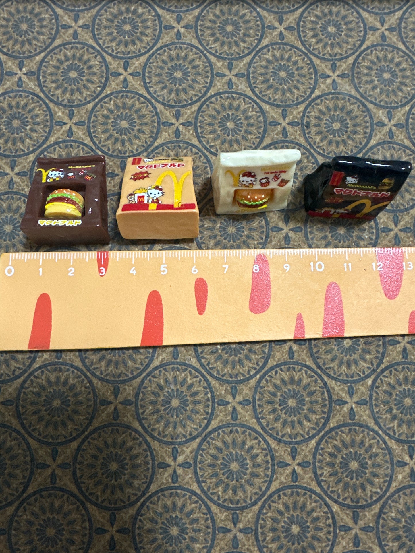 Lily minis-dollhouse miniature Hamburger set 4pcs