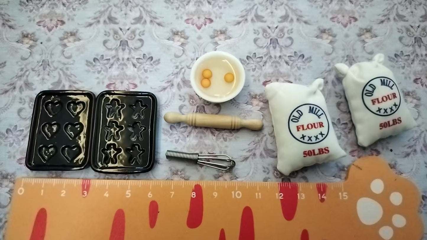 Lily minis Miniature Bread Baking Set for Dollhouse $3 7pcs