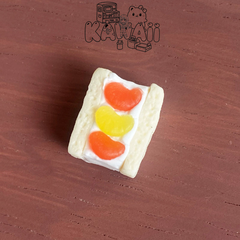 Mini Simulation Fruit Sandwich FoodPlay Model Six Points Eight Points Dollhouse