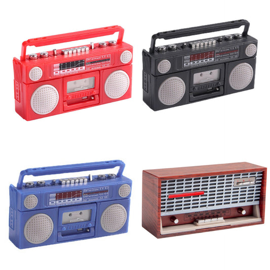 1:12 Dollhouse Vintage Radio & Cassette Recorder