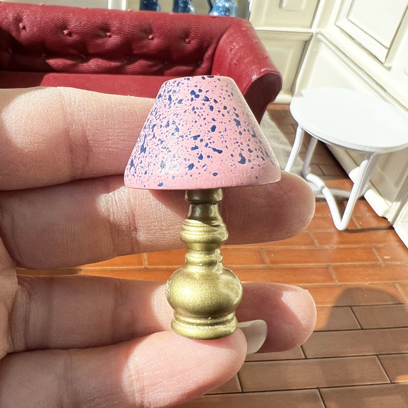 1:12 Dollhouse Pink Table Lamp