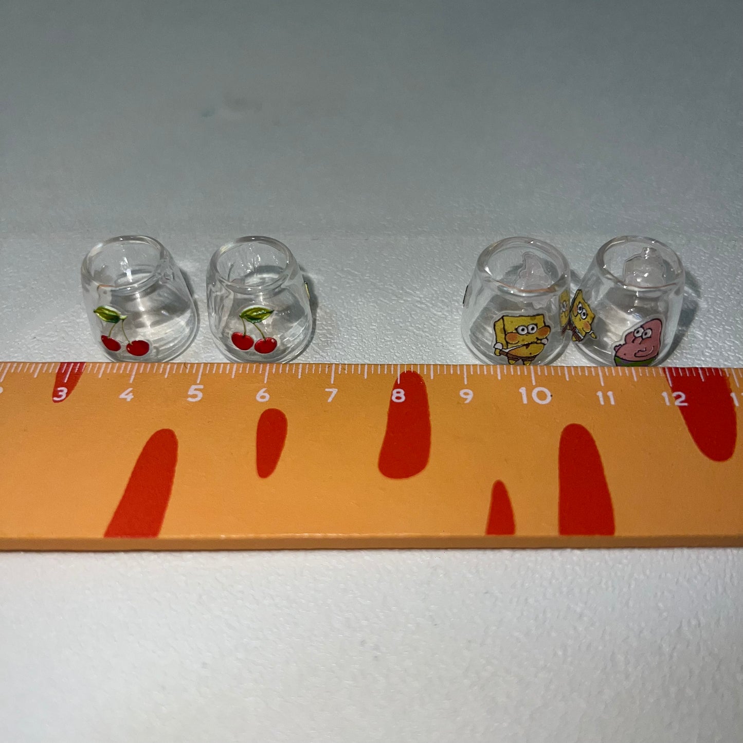 Lily minis-dollhouse miniature glass cup 2 pcs