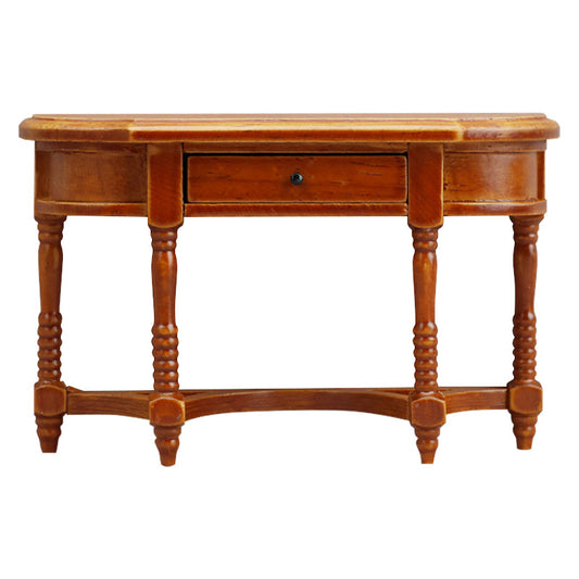 1:12 Mini Dollhouse Furniture – European Vintage Half-Table for Miniature Play Scenes