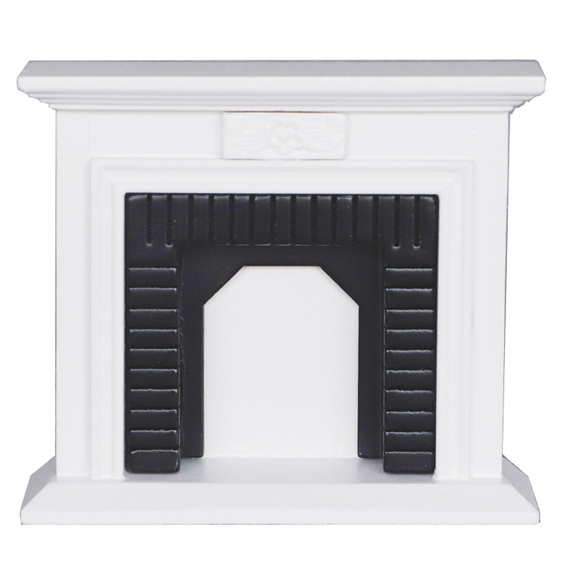 1:12 Mini Dollhouse Furniture – Realistic Wooden Fireplace for OB11 Miniature Scene Model