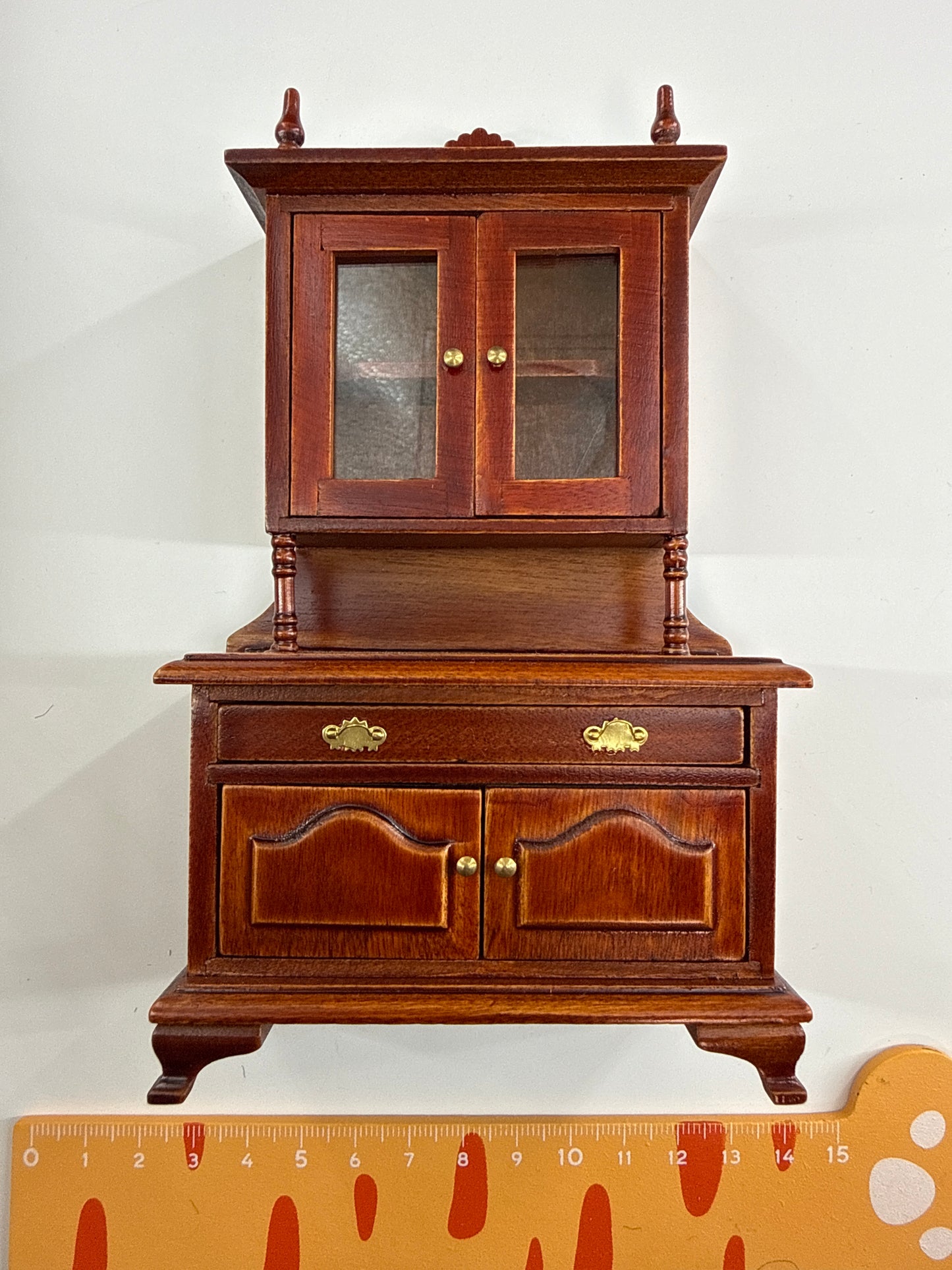 Lily minis-dollhouse Vintage mahogany dining table