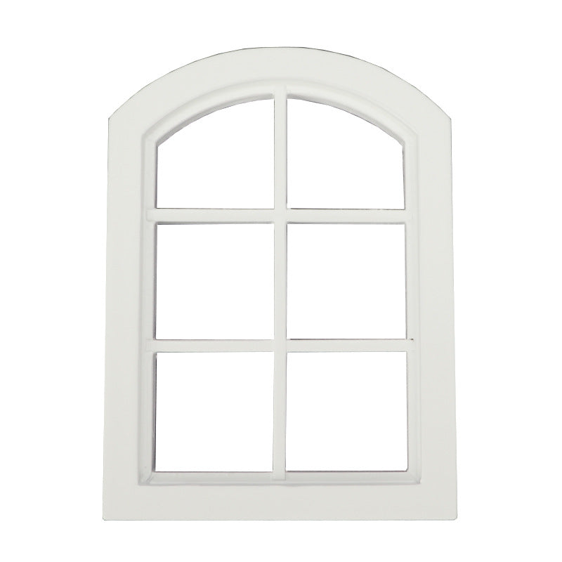 1:12 Dollhouse Miniature Furniture Model – White Arched Six-Grid Window