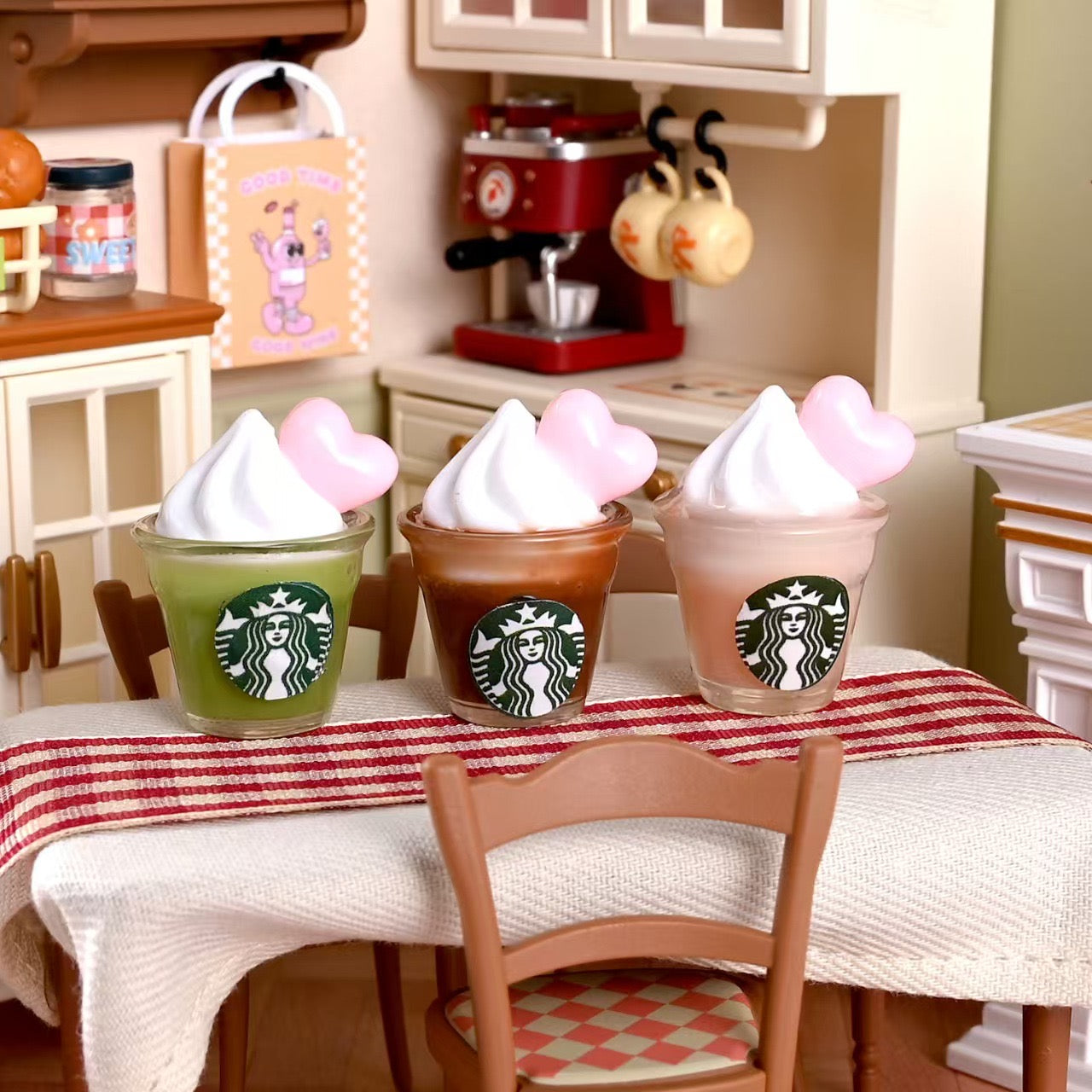 Lily minus-dollhouse miniature SB drinks 3 pcs