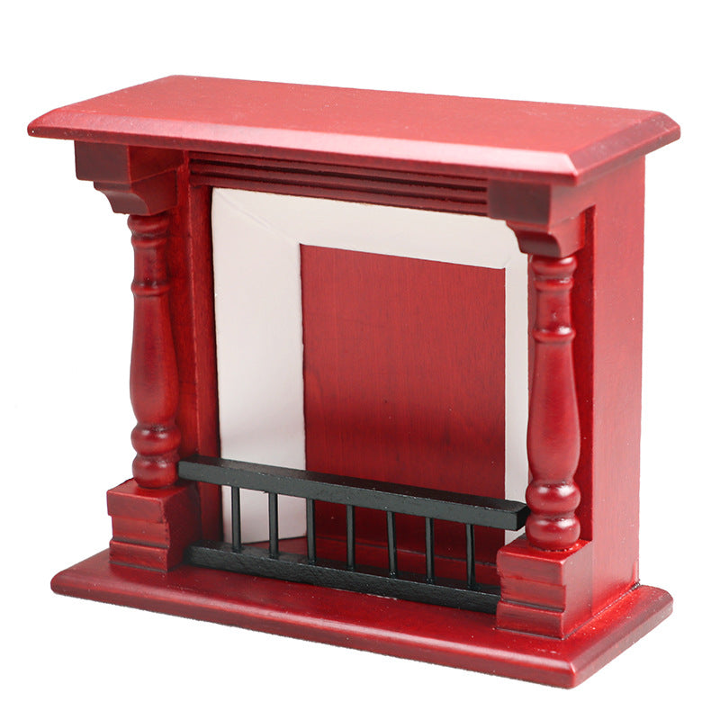 1:12 Dollhouse Miniature Furniture – Classic Living Room Mahogany Fireplace