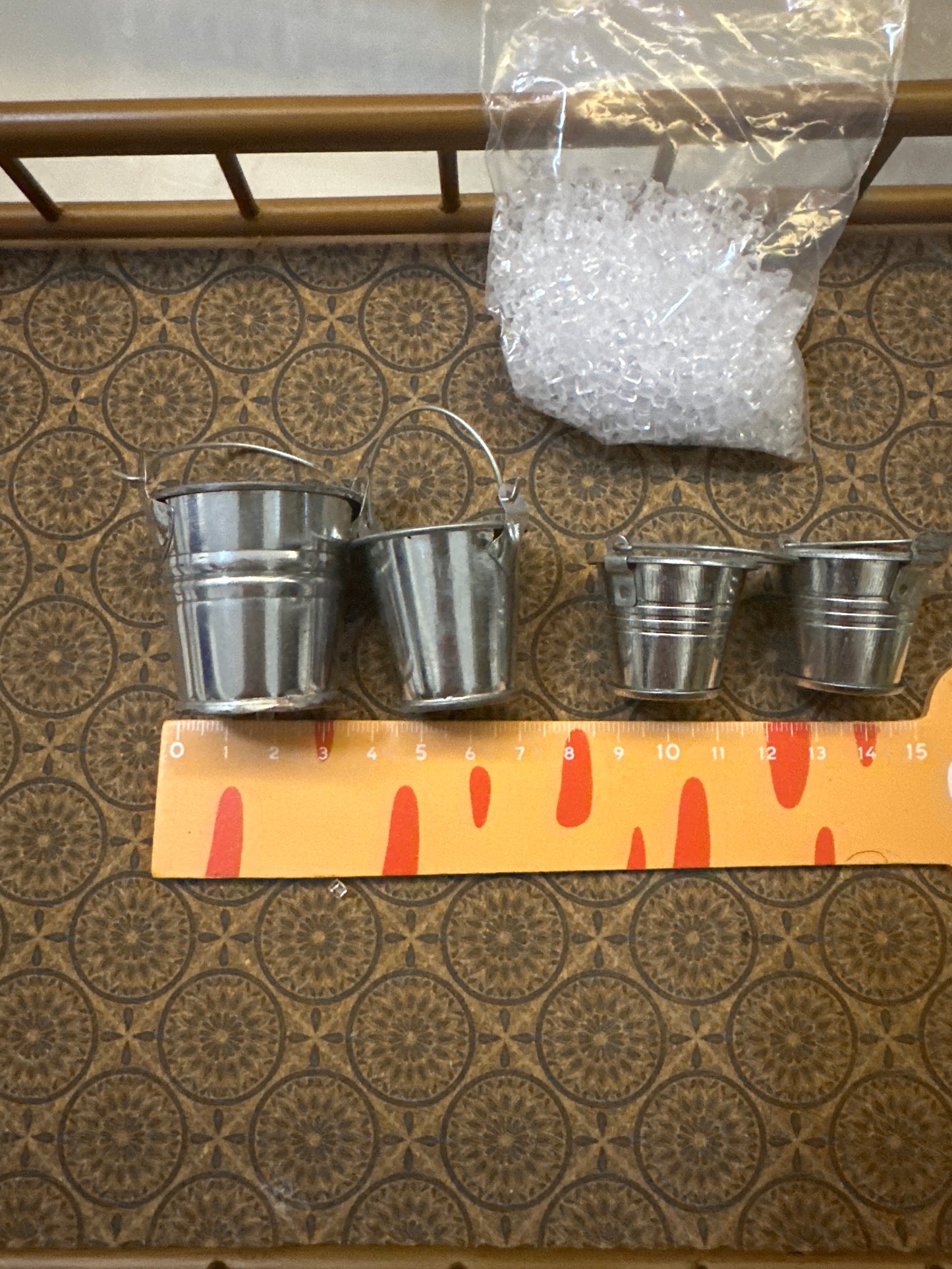 Lily minis-dollhouse miniature Ice bucket 4pcs