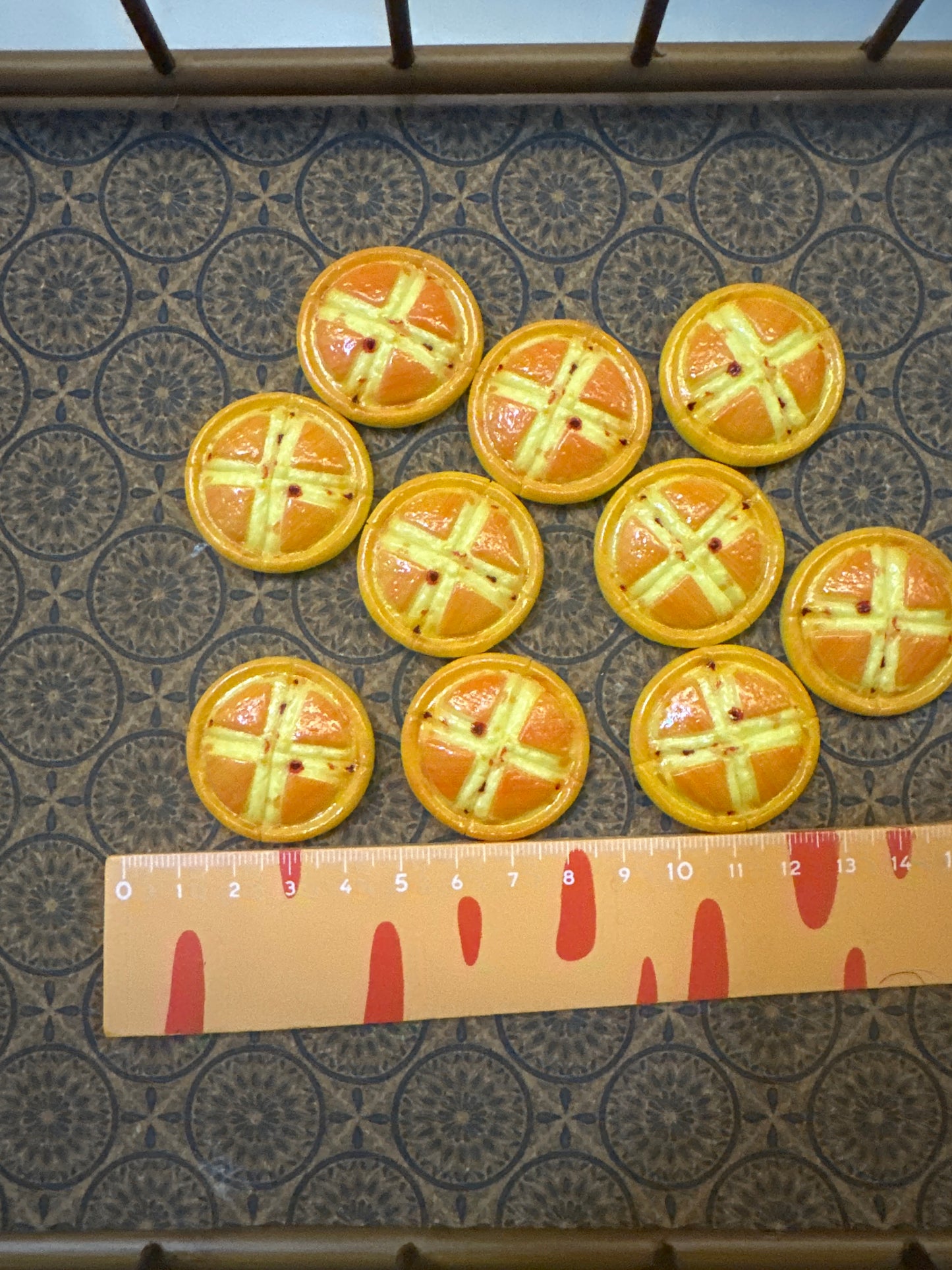 Lily minis-dollhouse miniature Pizza 10pcs