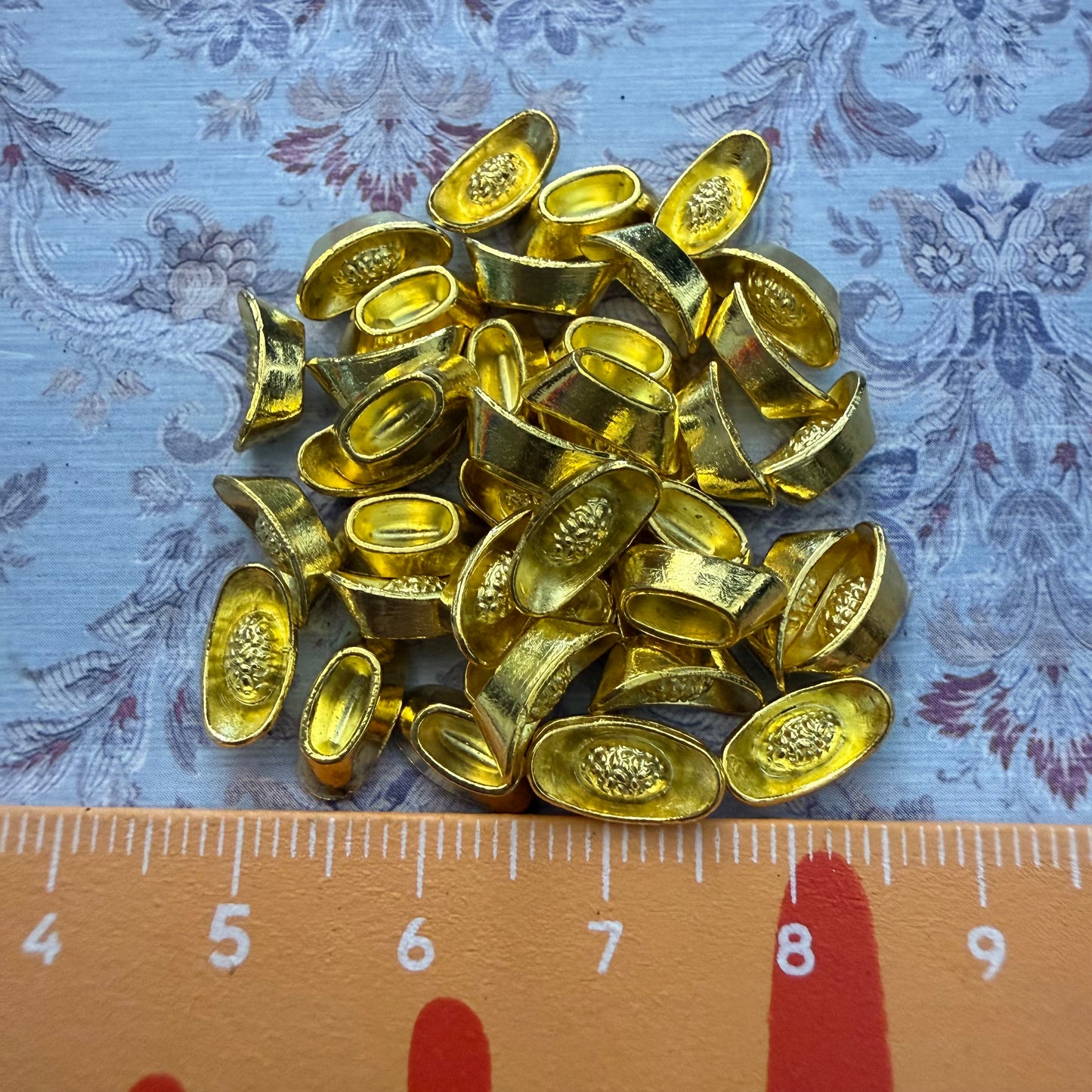 Lu minis-dollhouse miniature gold ingot 10 pcs
