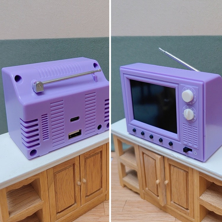Lily minis-dollhouse Miniature can play TV