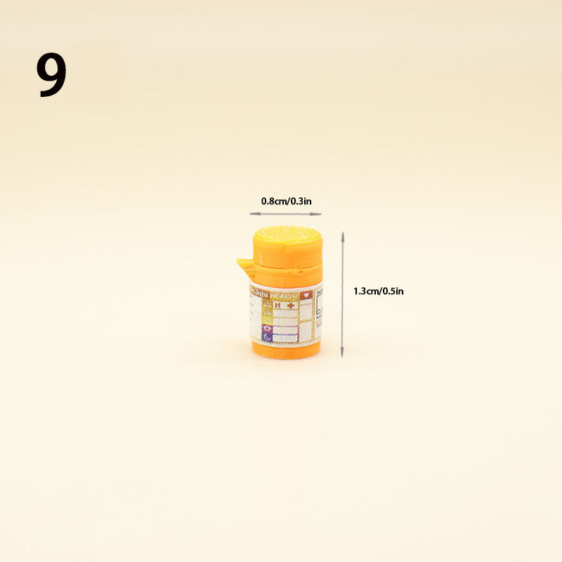Lily minis-dollhouse Miniature medicine bottle 2PCS