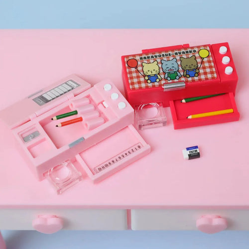 Miniature School Supplies Set - 1:12 Scale Realistic Pencils, Erasers & Rulers for Dollhouse Decor (Blythe/OB11 Compatible)