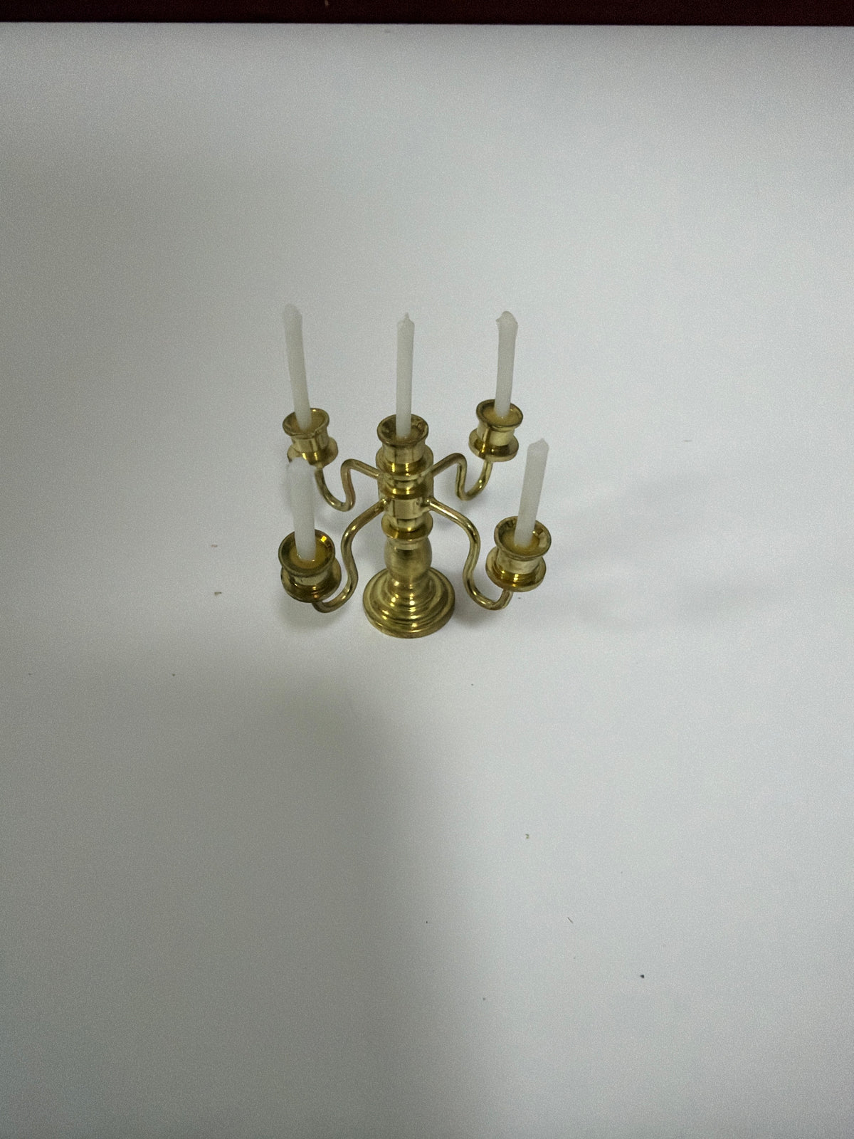 Lily minis-dollhouse miniature Metal candlestick