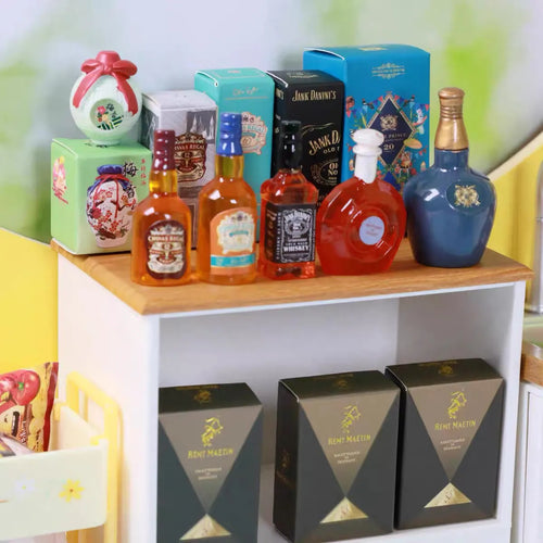 Tiny Whiskey Wonders - Miniature Bottles for Dollhouse Bars & Dioramas!