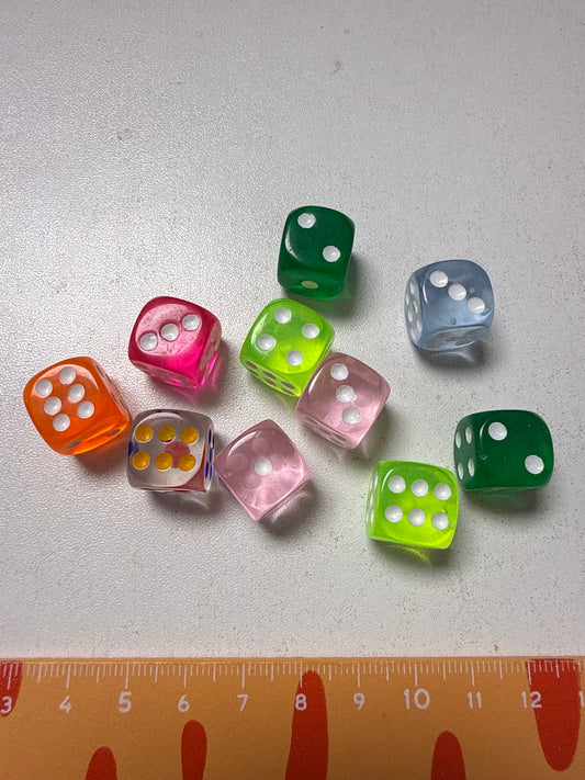 Lily minis-dollhouse Colored dice 10pcs