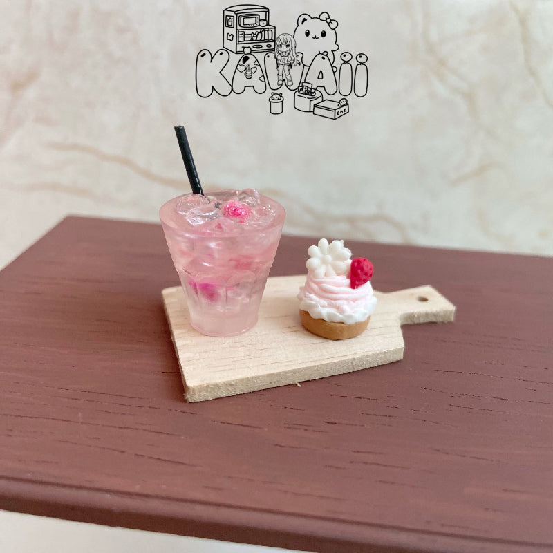 Dollhouse Miniature Cocktail Cup 1:6 1:8 1:12 Kitchen Cooking Game Bar Decor Collection Pretend Play Doll Food Kitchen Accessory