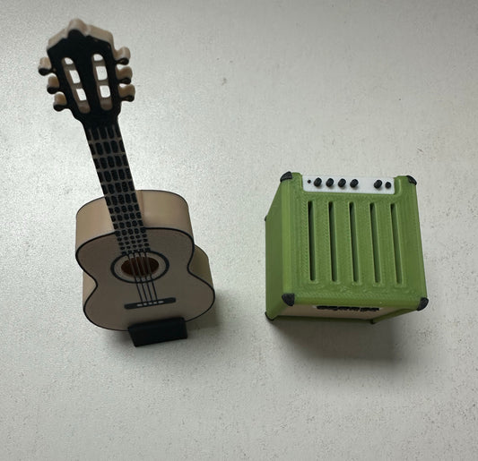 Lily minis-dollhouse Ukulele miniature pick storage box