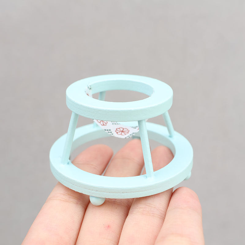 1:12 Mini Dollhouse Furniture – Wooden Walker for Children's Room Miniature Scene Model