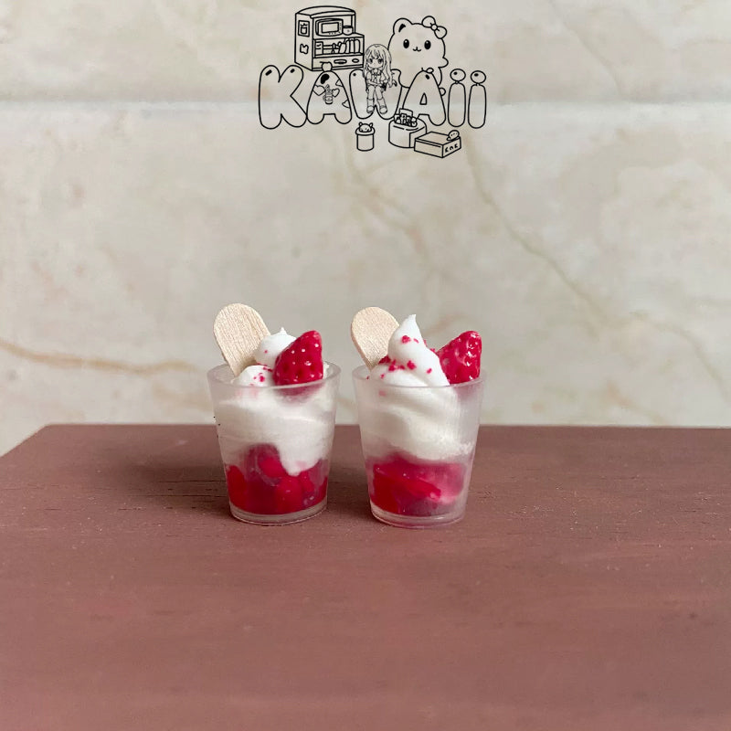 Dollhouse Miniature 1:12 Ice Cream Cups Beverage Doll House Food Accessories