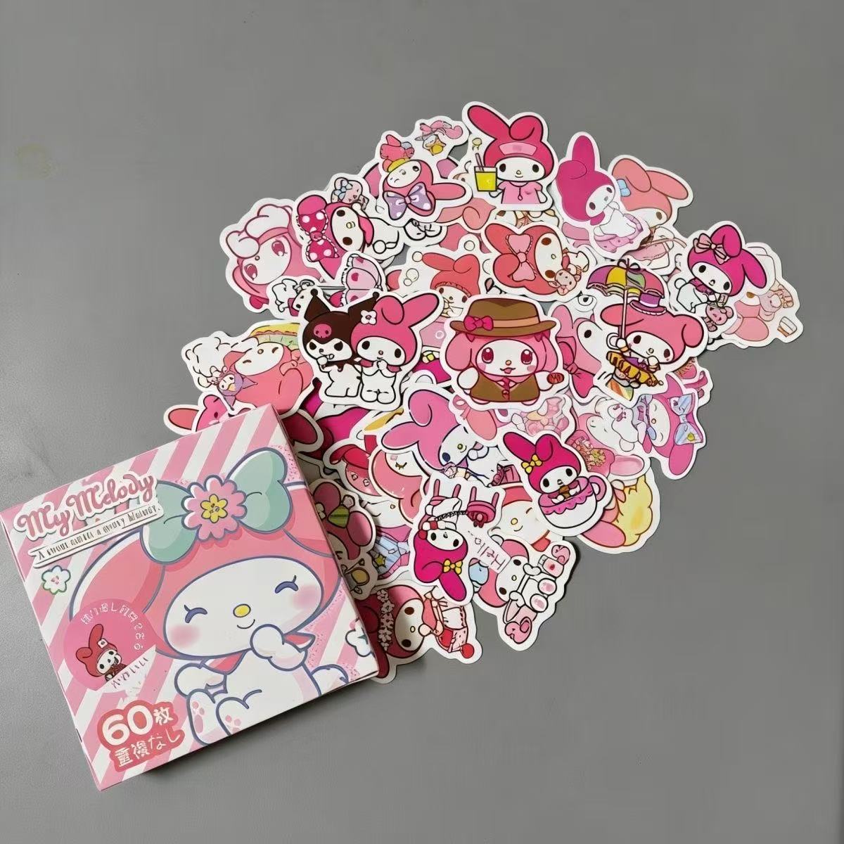 Lily_Cute Cartoon Anime Waterproof Sticker Pack - 60pcs