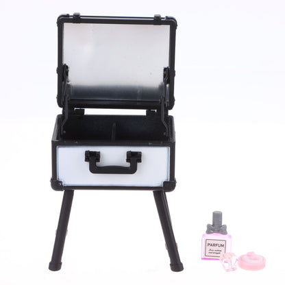 1:12 Dollhouse Makeup Set – Cosmetic Case, Lipstick, Perfume, Cushion Compact