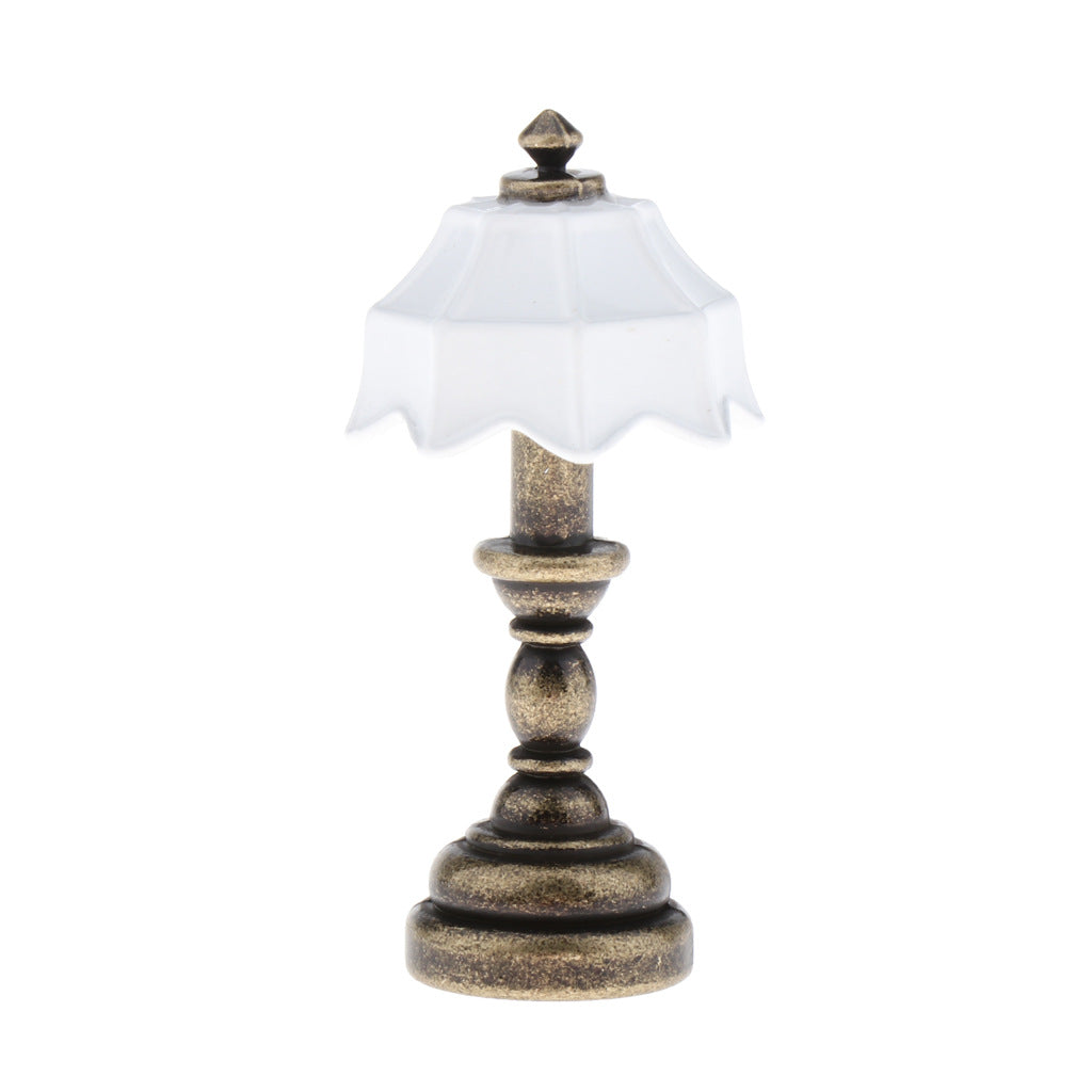 1:12 Dollhouse Metal Table Lamp / Bedside Lamp   2/2