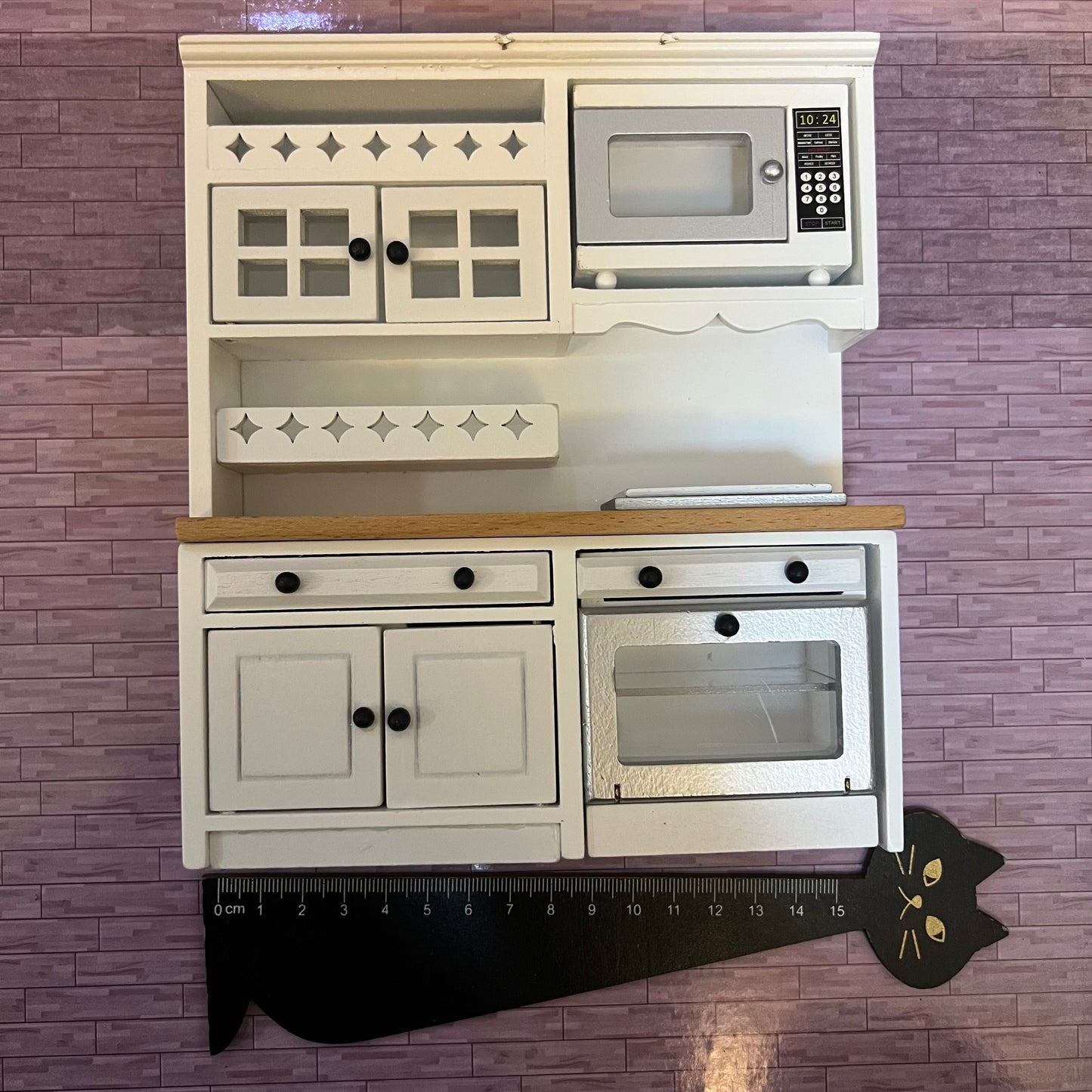 Lily minis-dollhouse miniature wooden cabinet kitchen pcs