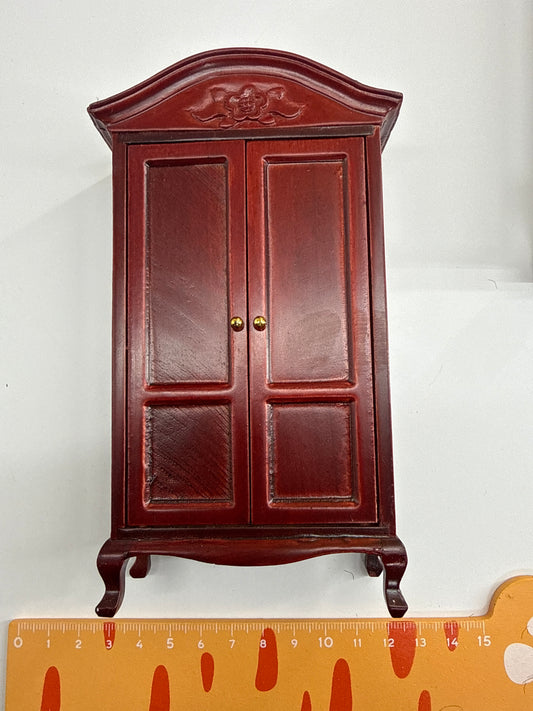 Lily minis-dollhouse Mahogany color cabinet