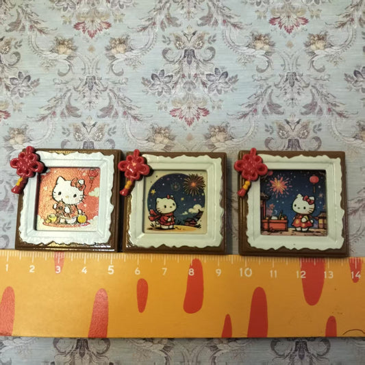 Lily minis Miniature HK Resin Painting for Dollhouse $1.5 3pcs