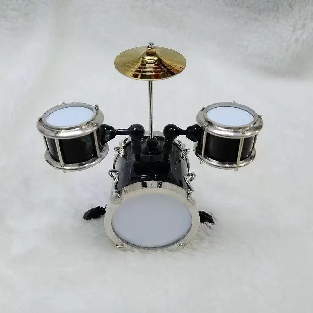 Miniature drum kit mini small musical instrument exquisite miniature DIY handmade decoration drum set 8x6cm