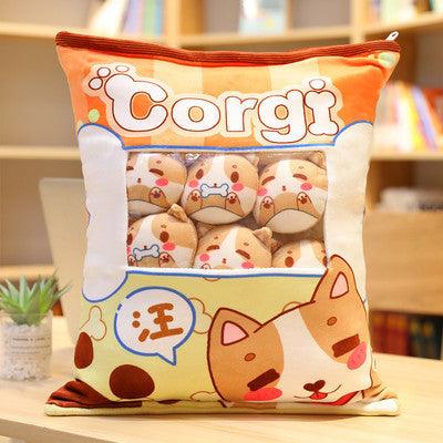 Cute Cat Rabbit Pig Snack Pillow