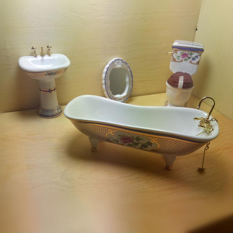 Dollhouse Dollhouse Miniature Mini Ceramic Bathroom Decoration Model