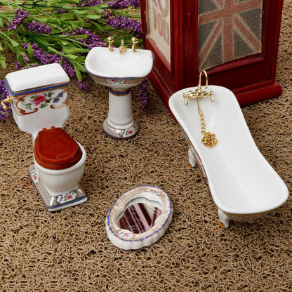 Dollhouse Dollhouse Miniature Mini Ceramic Bathroom Decoration Model