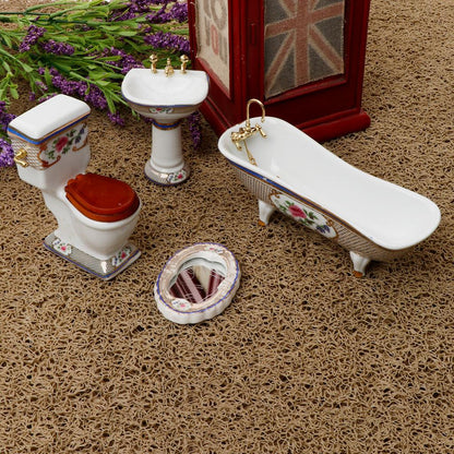 Dollhouse Dollhouse Miniature Mini Ceramic Bathroom Decoration Model