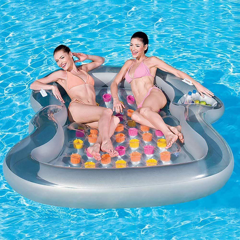 Single double thickened inflatable floating row