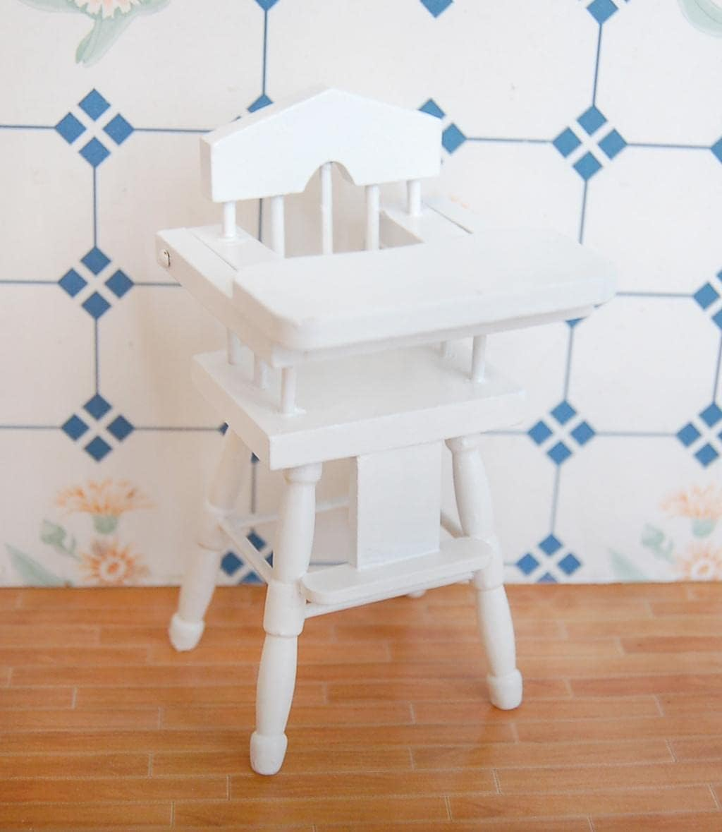 Doll Furniture Set for Baby Bedroom - White Model, Well-Made Dollhouse Set for DIY Playtime