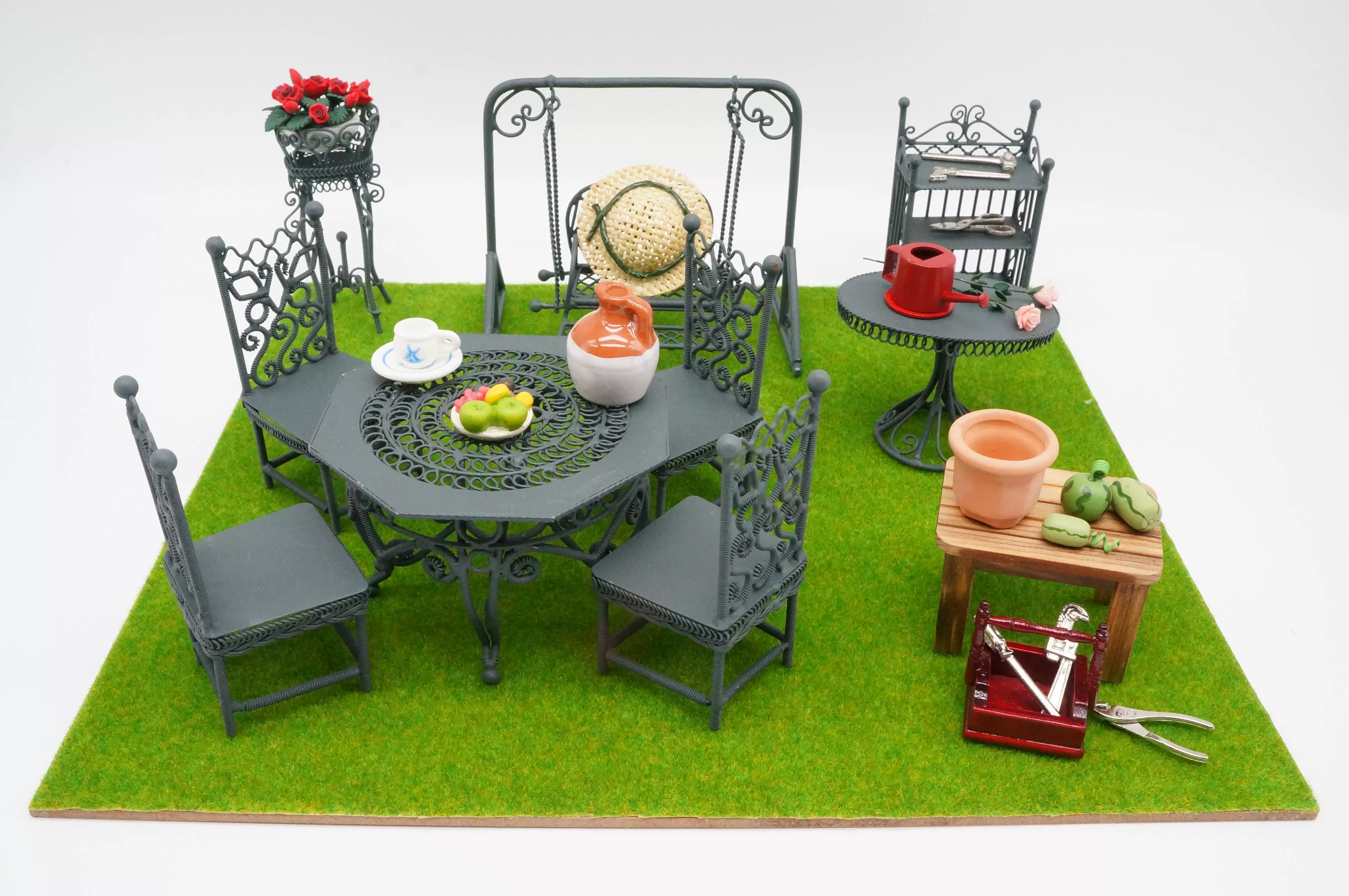 1:12 Miniature Dollhouse Furniture Model Mini Villa Garden（40Pcs）