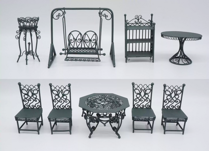 1:12 Miniature Dollhouse Furniture Model Mini Villa Garden（40Pcs）