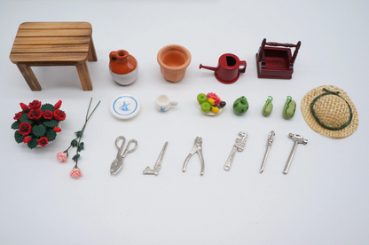 1:12 Miniature Dollhouse Furniture Model Mini Villa Garden（40Pcs）