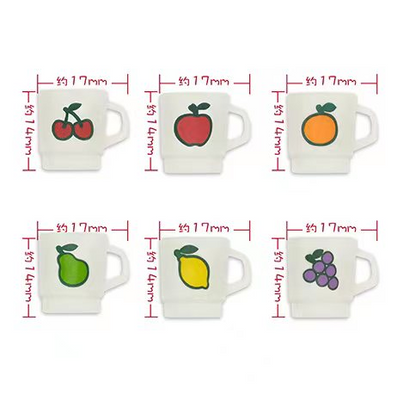 1/6 Dollhouse Miniature 6-piece Fruit Mug Cup
