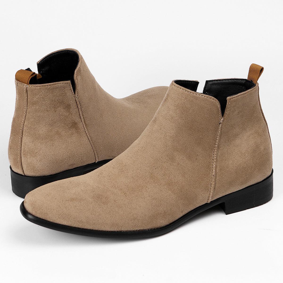 Fashion Men's Square Toe Ankle Boots