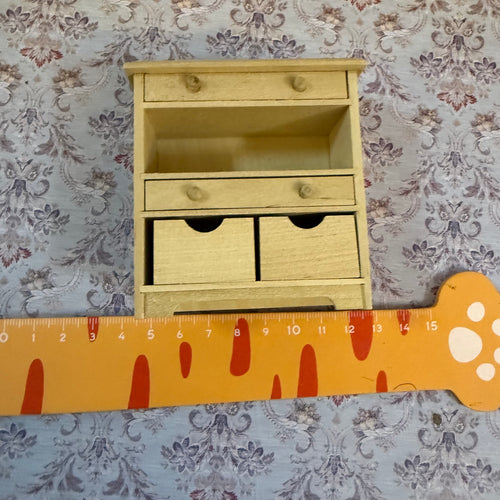 Lily minis-dollhouse miniature wooden shelf cabinet