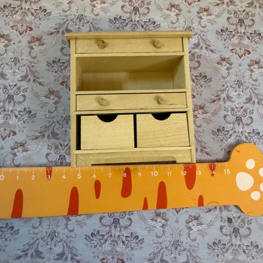 Lily minis-dollhouse miniature wooden shelf cabinet