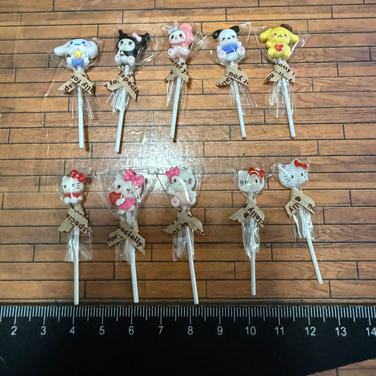 Lily minis-dollhouse miniature Sanri lollipop set 10 pcs