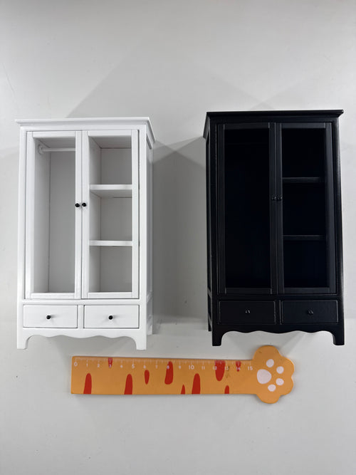 Lily minis-dollhouse 1:12 Wooden double-door wardrobe