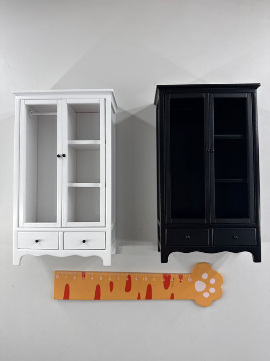 Lily minis-dollhouse 1:12 Wooden double-door wardrobe