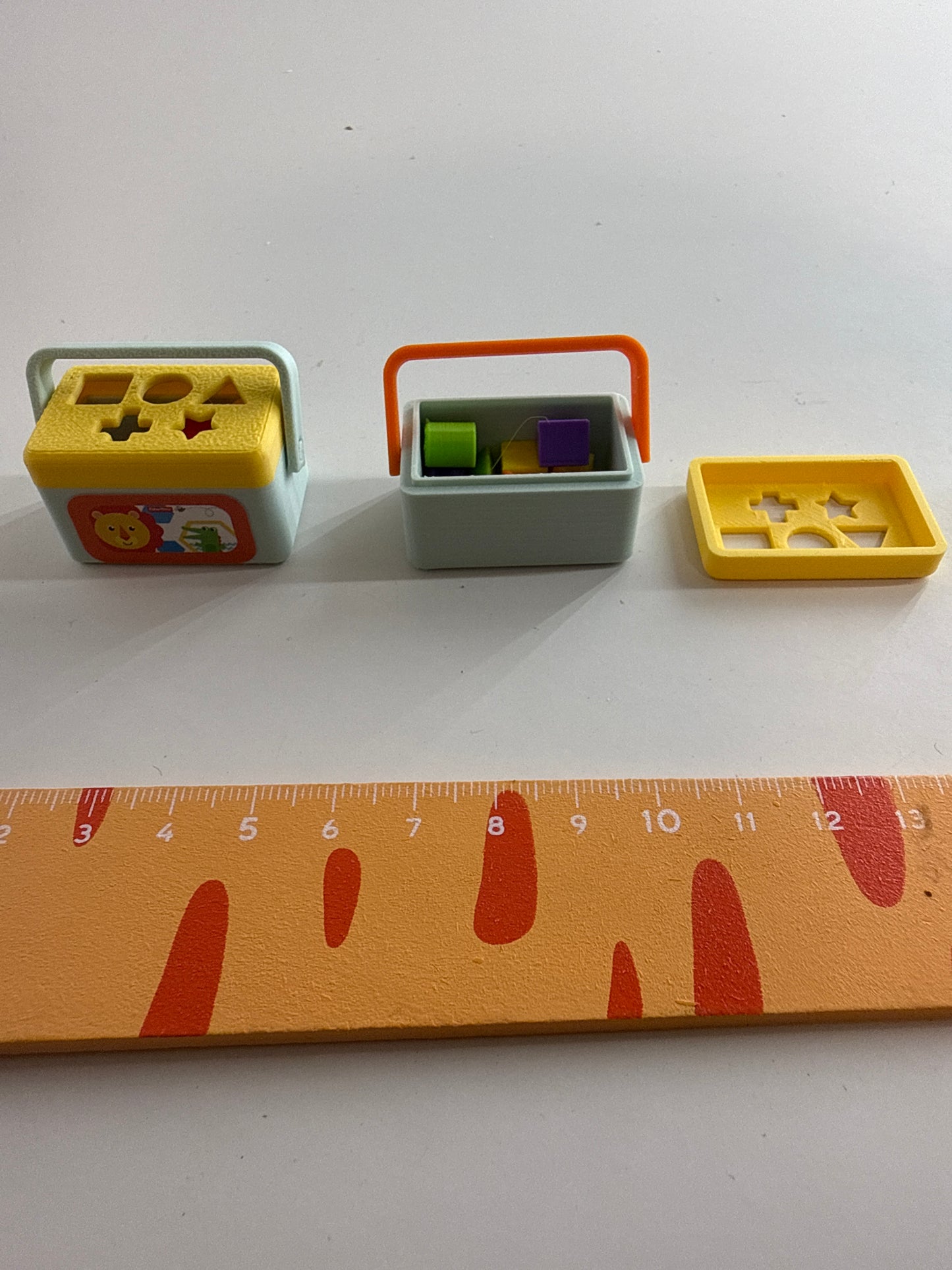 Lily minis-dollhouse Cartoon building block box 1psc Random styles