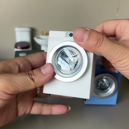 1:12 Mini Toy Washing Machine – Rechargeable, Rotatable, and Functional